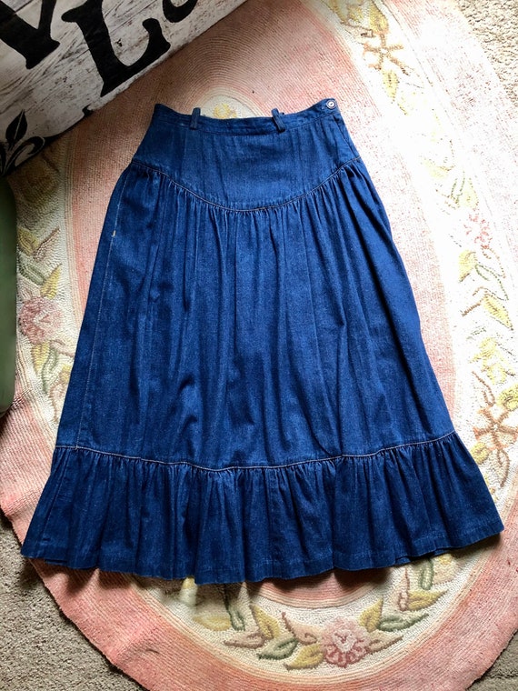 Jupe en jean vintage western vintage BonBon by Arcadia pour femmes taille petite moyenne 27 pouces Etsy France
