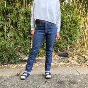 Misses Wranglers 1960’s/70’s vintage sanforized dark denim western jeans women’s size small ( 30 in waist ) image 8