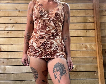 Costume da bagno intero/playsuit vintage anni '50/'60 Catalina, taglia piccola/media da donna