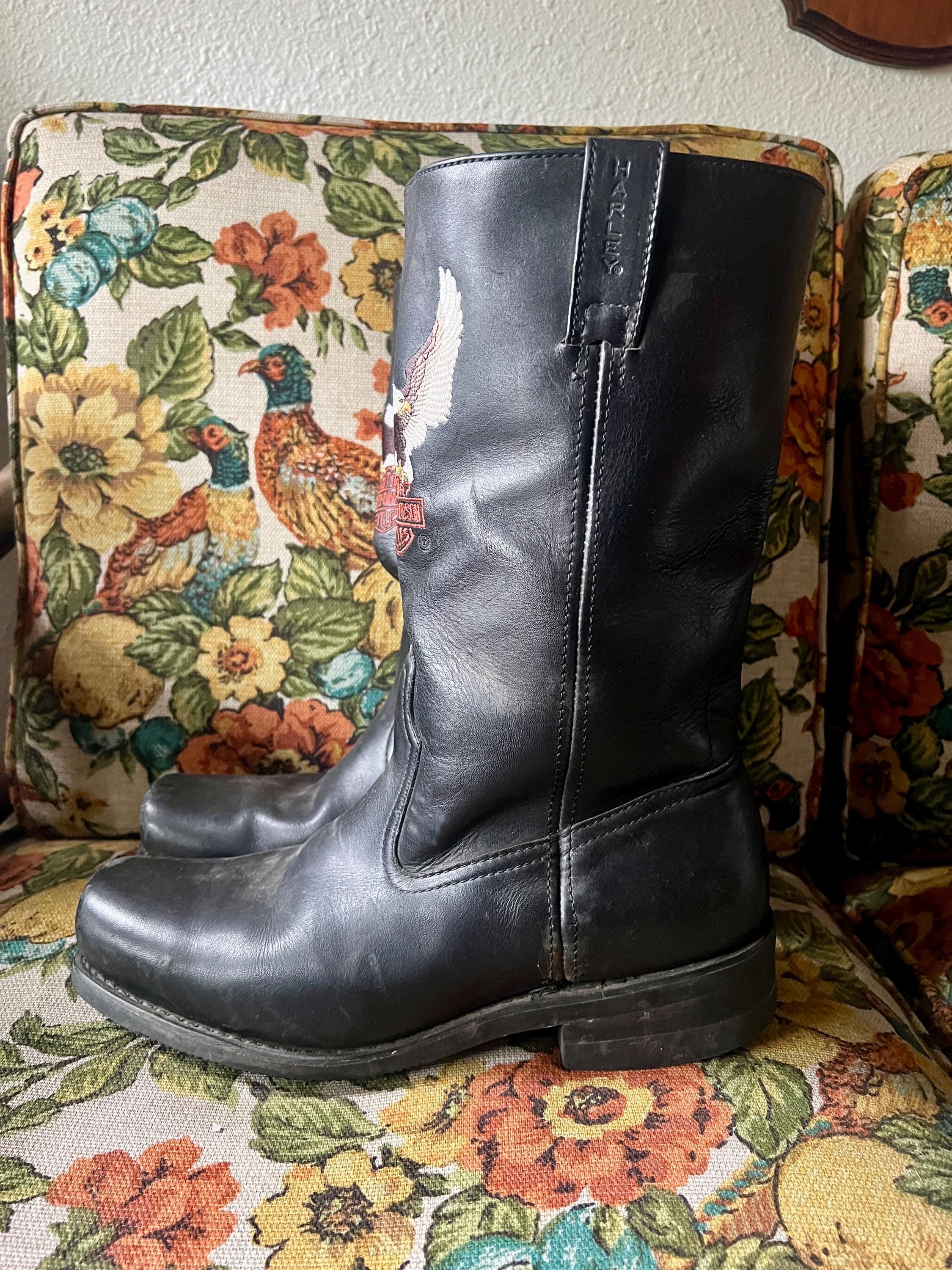 Y2k Harley Davidson Boots - Etsy