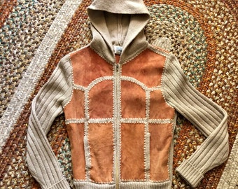 1970’s vintage Mervyns Acryl-Kapuzen-Pullover für Damen, Größe small/Medium