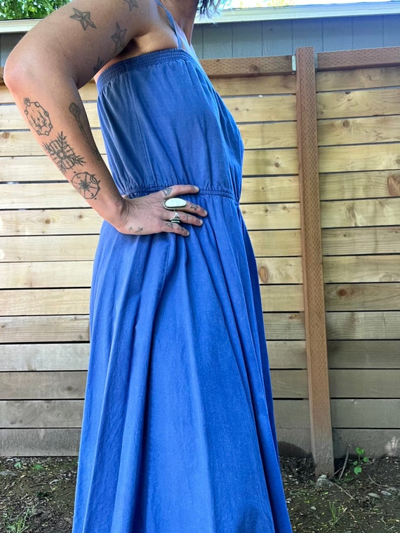 70’s/80’s vintage cotton halter sundress womens s… - image 5