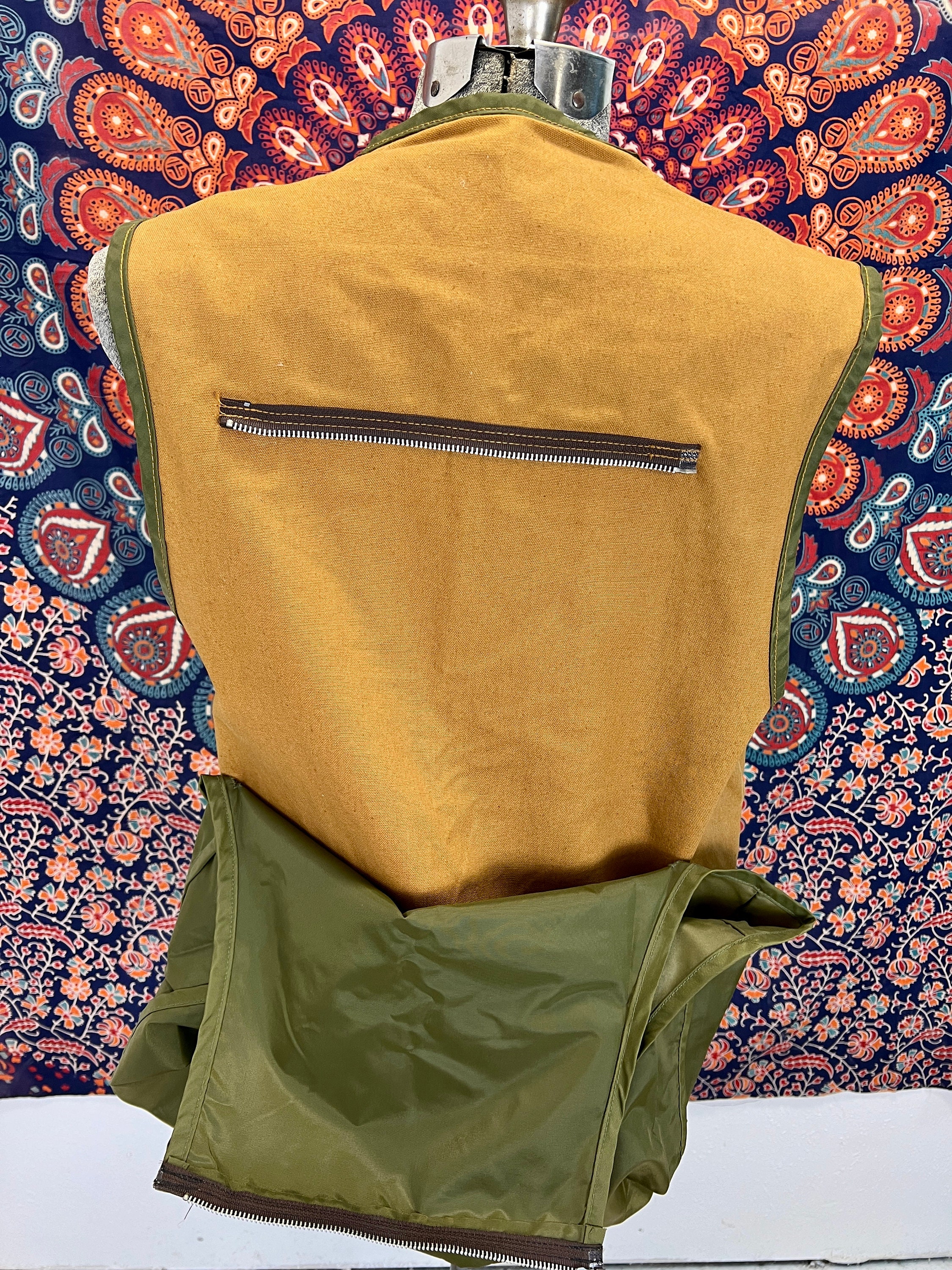 Vintage Saftbak Duck Hunting Canvas/cotton Zip up Vest Mens Vintage Saftbak Duck Hunting Canvas/cotton Zip up Vest Mens