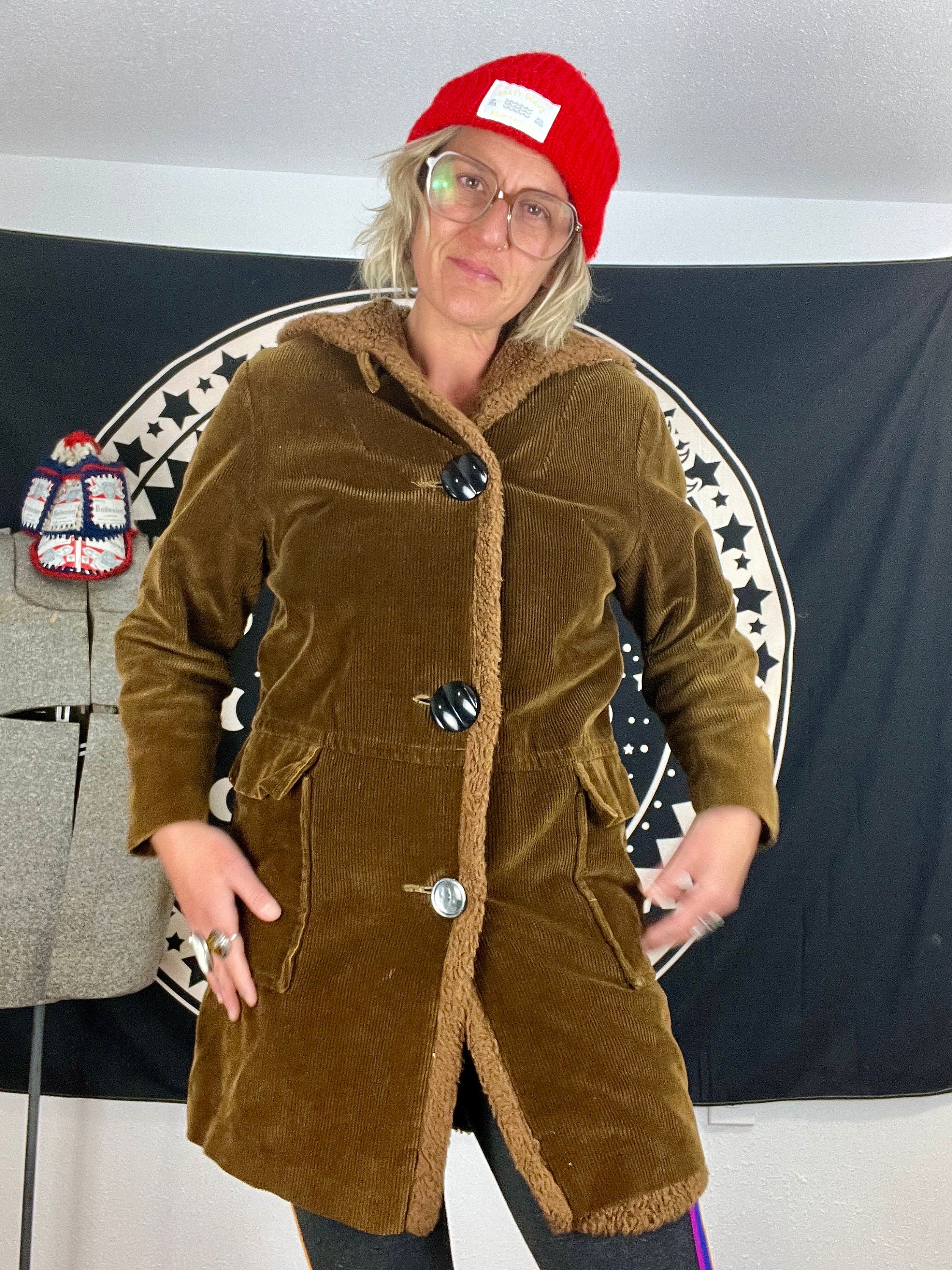 Stunning 1960's/70's Brown Corduroy Sherpa Lined Vintage Jacket