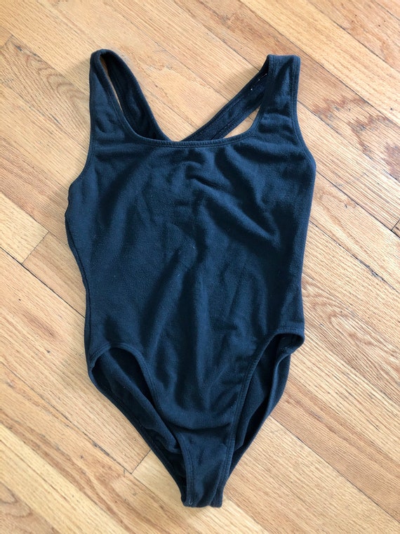 Vintage Pro spirit 1980’s/90’s black bodysuit/leo… - image 1