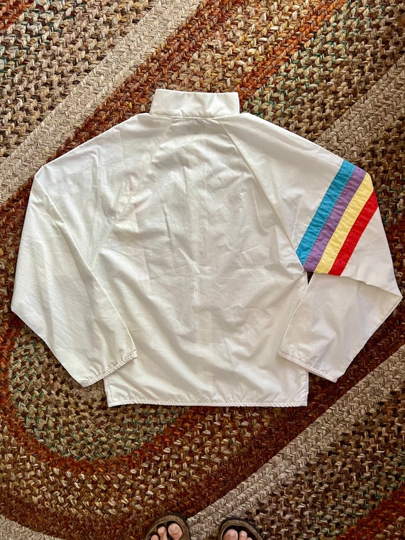 Rad 1980’s BIKE rainbow striped windbreaker gende… - image 10