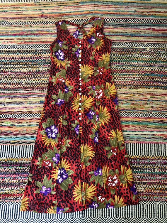 Hawaiian vintage 1990’s floral dress women’s size