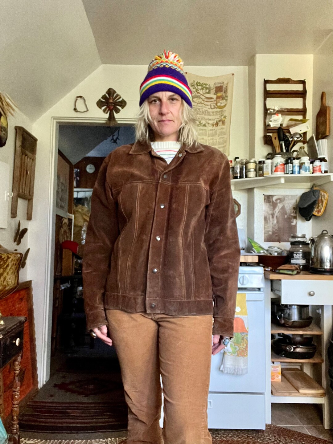 70-80s茶タグ★Schott スウェード ブルゾン 42 ブラウン USA製 中古・古着通販】SCHOTT BROS. (ショットブロス) ヴィンテージ