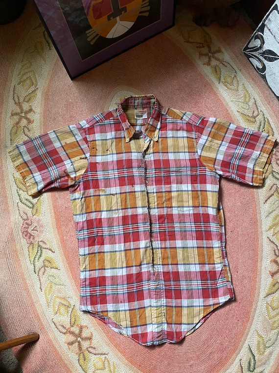 Dan River 1960’s vintage mens plaid rockabilly mo… - image 1