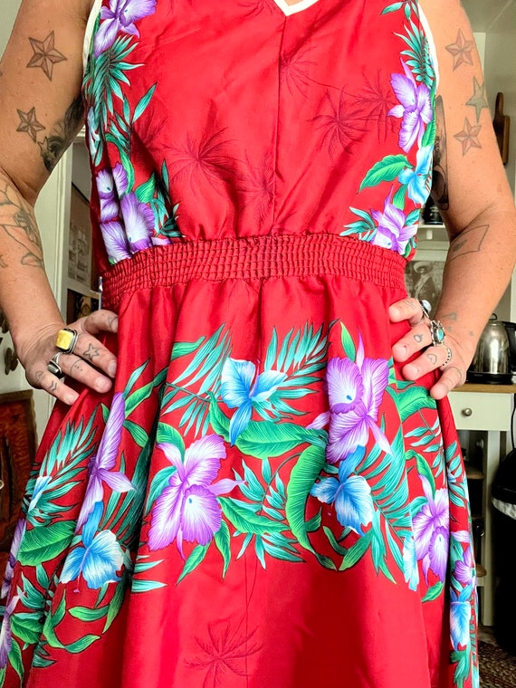 1980’s vintage Helena’s Hawaiian floral sundress … - image 3