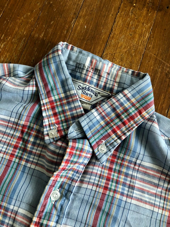 Saddleman shirts Levi’s 1980’s vintage plaid butt… - image 3