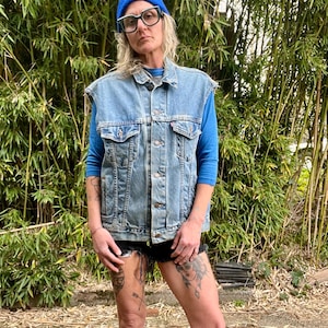 Levi's vintage jeansväst från 1980-/90-talet, herr- eller damstorlek medium/large