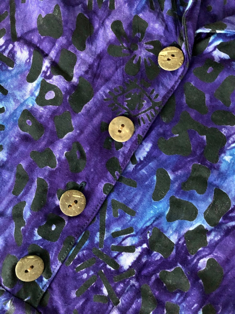 Super cute women\u2019s vintage 1980\u2019s Polynesian print dress Size mediumlarge