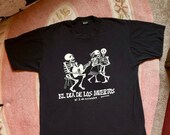Rad 1980 s 90 s vintage day of the dead glow in the dark tshirt unisex size xlarge