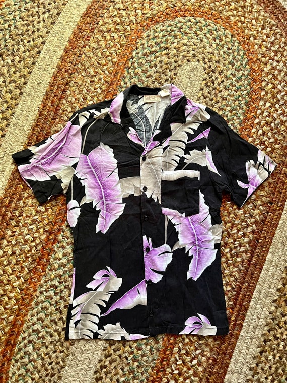 1980’s Frankenstein brand vintage leaf Hawaiian bu