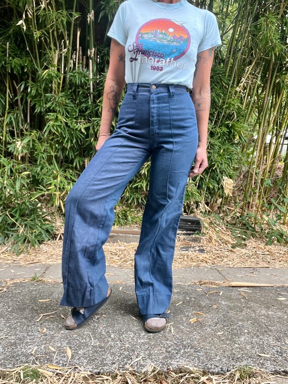 MS LEE 1970’s vintage high waisted flared denim j… - image 6