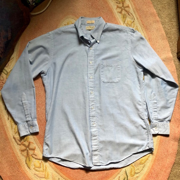 T-shirt Vintage L.L. Bean 1985 - Homme Taille L - Bleu - Occasion Très Bon état
