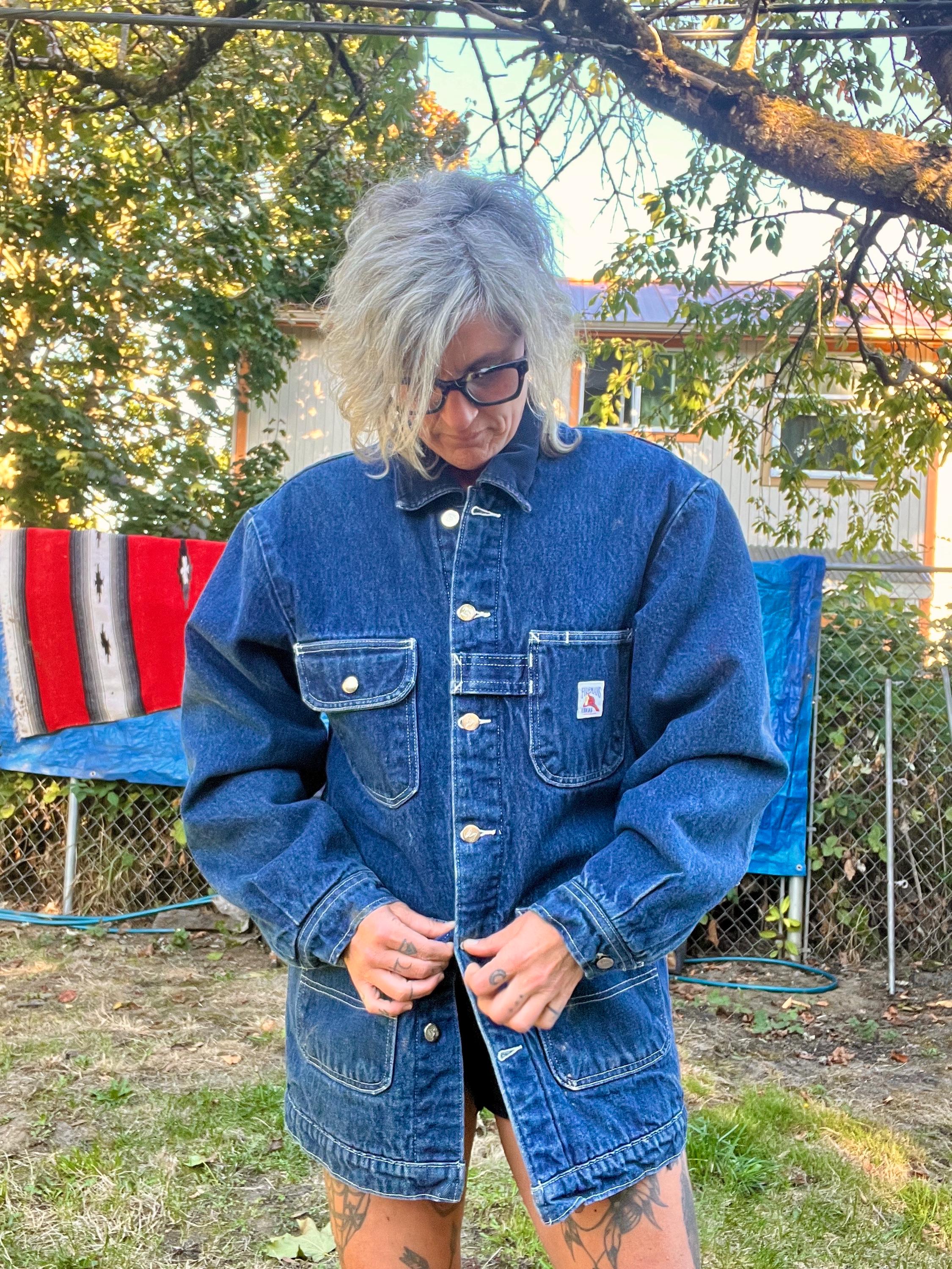 Denim Fireman Jacket - Etsy