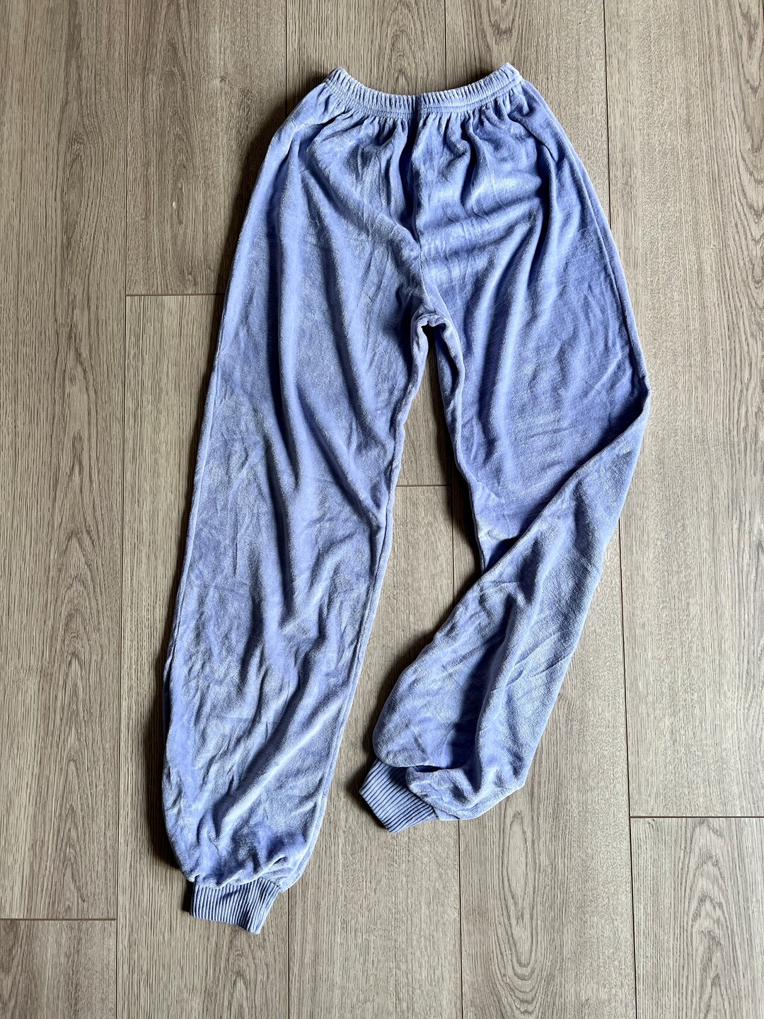 Crushed Velvet Velour Lavender Colored 1980s Vintage Jogger Pants — free download