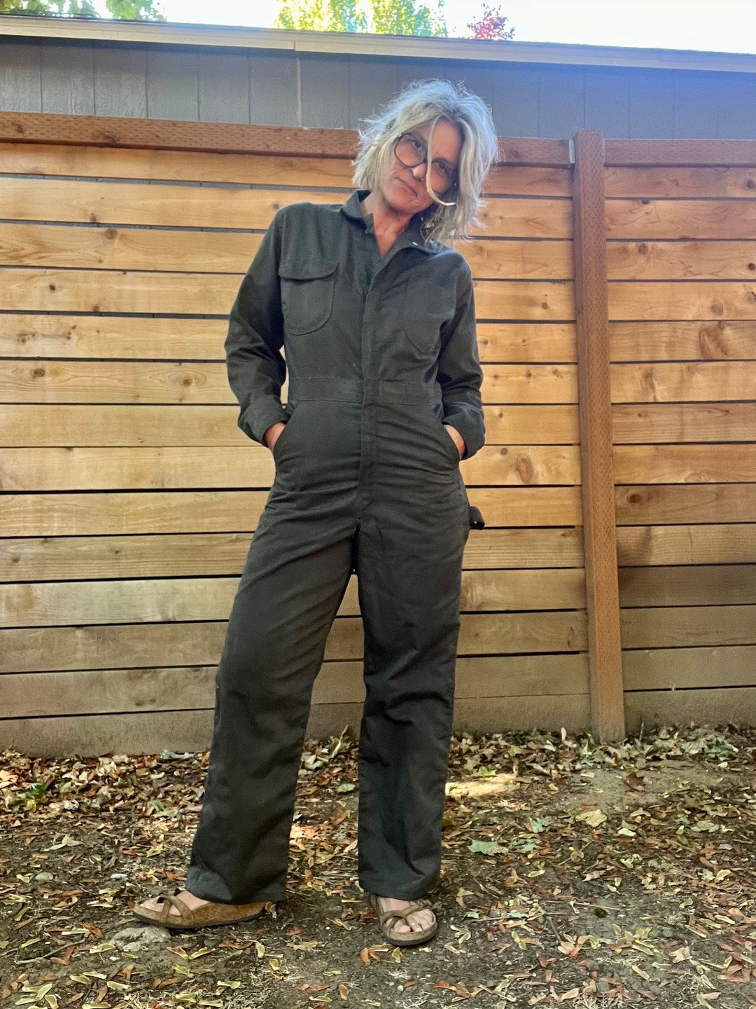 Vintage Dickies Coveralls Mens 38 Long Green Jumpsuit 70s