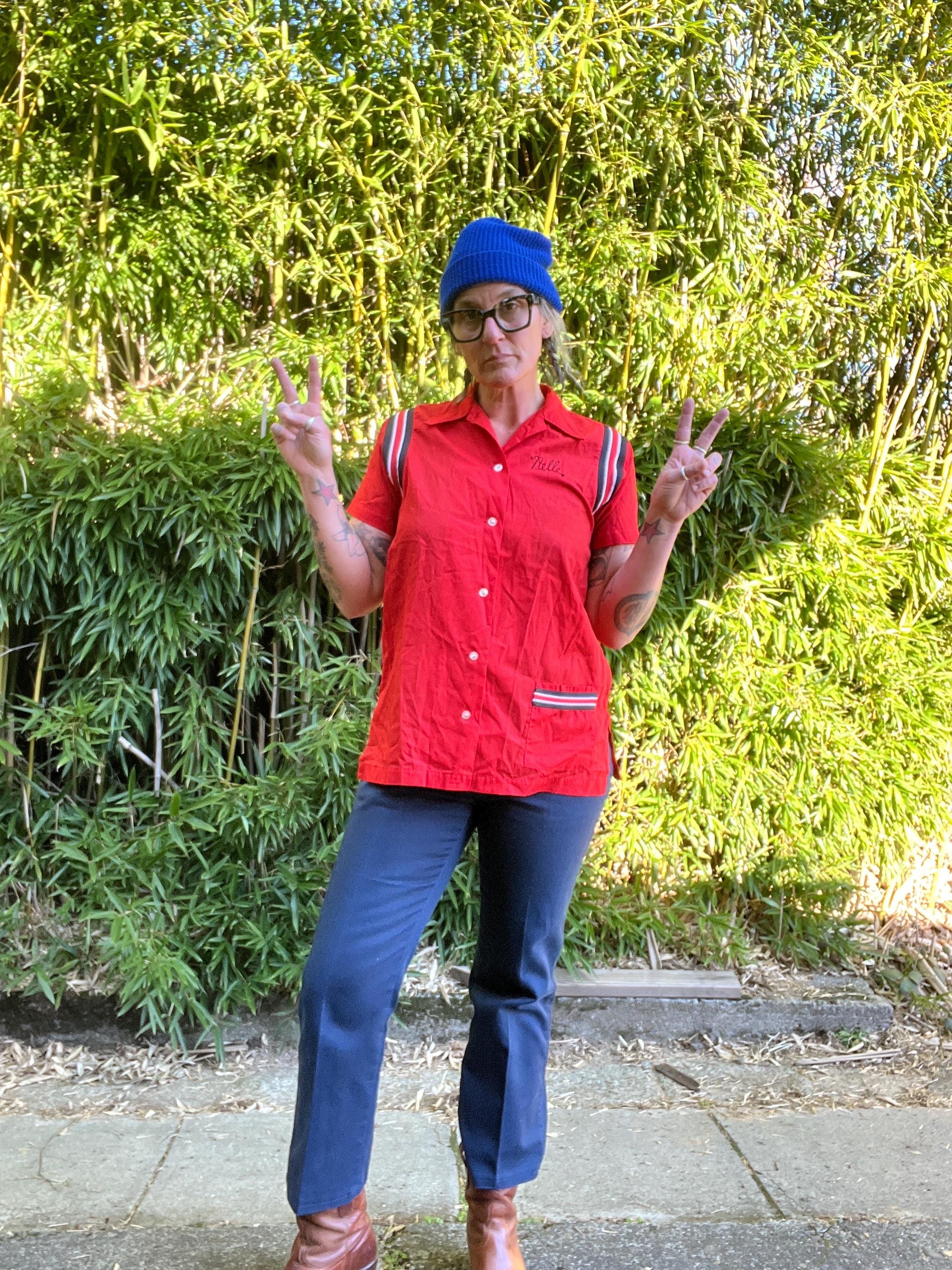 70's Hilton Bowling Shirt Red 70年代 ボーリングシャツ