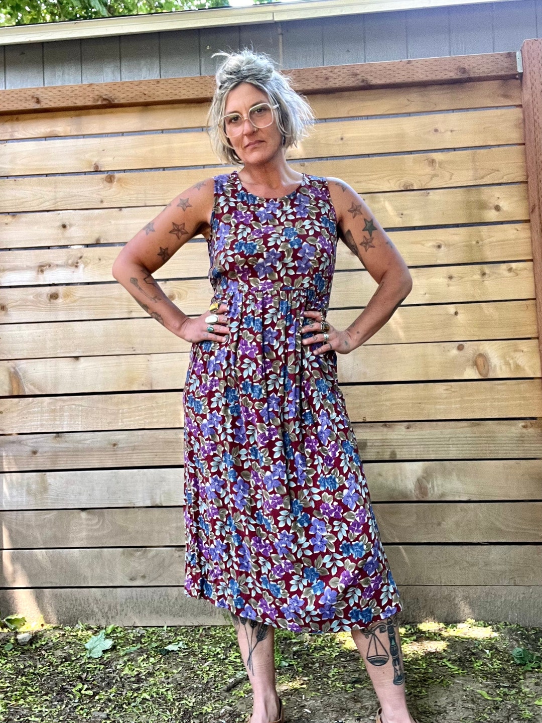 Treat urself Floral vintage like dress