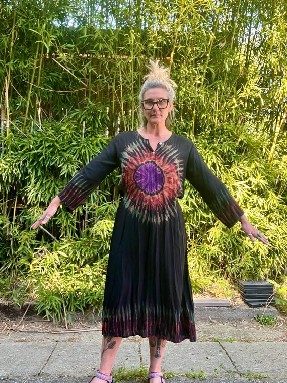 knee length dresses for ladies Sunshine Tie Dye Midi Dress — Style Sophistique main image 1