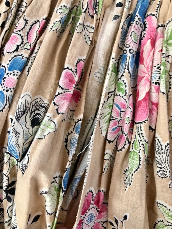 Handmade 1970’s vintage floral pleated skirt wome… - image 3