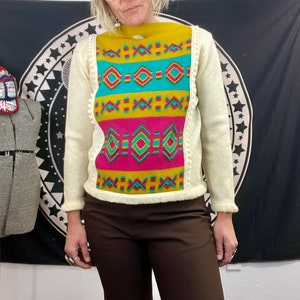 1960's vintage deadstock women's wool sweater. size small/medium