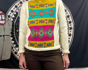 1960's vintage deadstock women's wool sweater. size small/medium