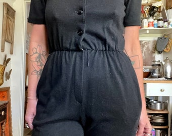 Rad 1980’s vintage black jumpsuit women’s size small/medium