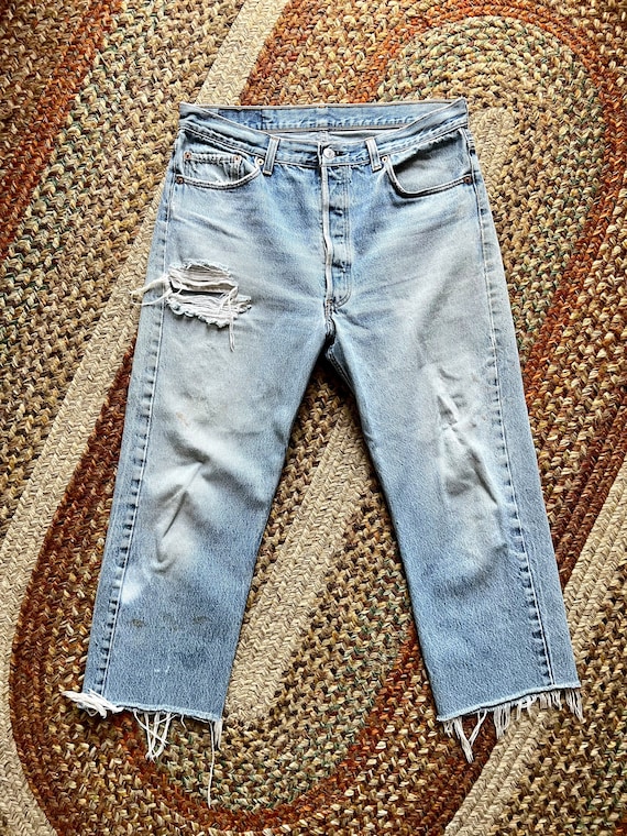 Perfect 1990’s Levi 501’s mens or women’s size 33w - image 7