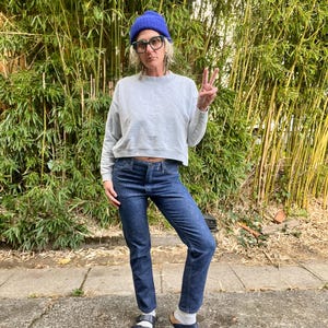 Misses Wranglers 1960’s/70’s vintage sanforized dark denim western jeans women’s size small ( 30 in waist ) image 5