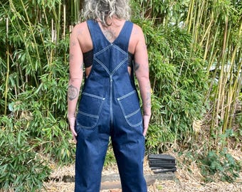 Sears Roebucks 1980's Vintage Dark Denim Overalls Men's or Women's