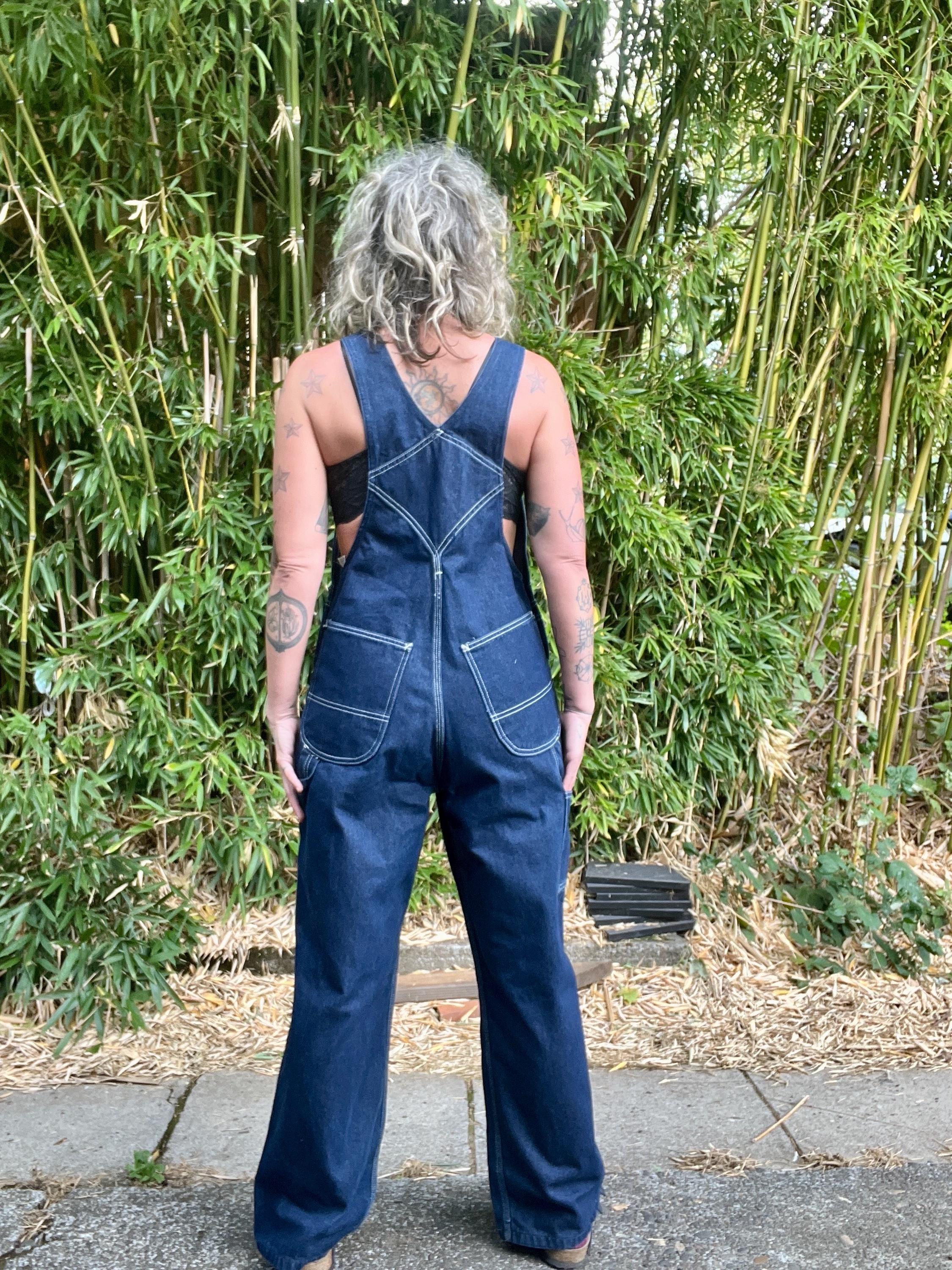 Sears Roebucks 1980's Vintage Dark Denim Overalls Men's or Women's
