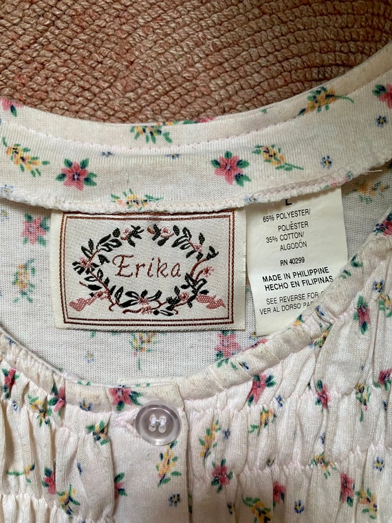 Vintage 1990’s Erika floral cottagecore cottage t… - image 8