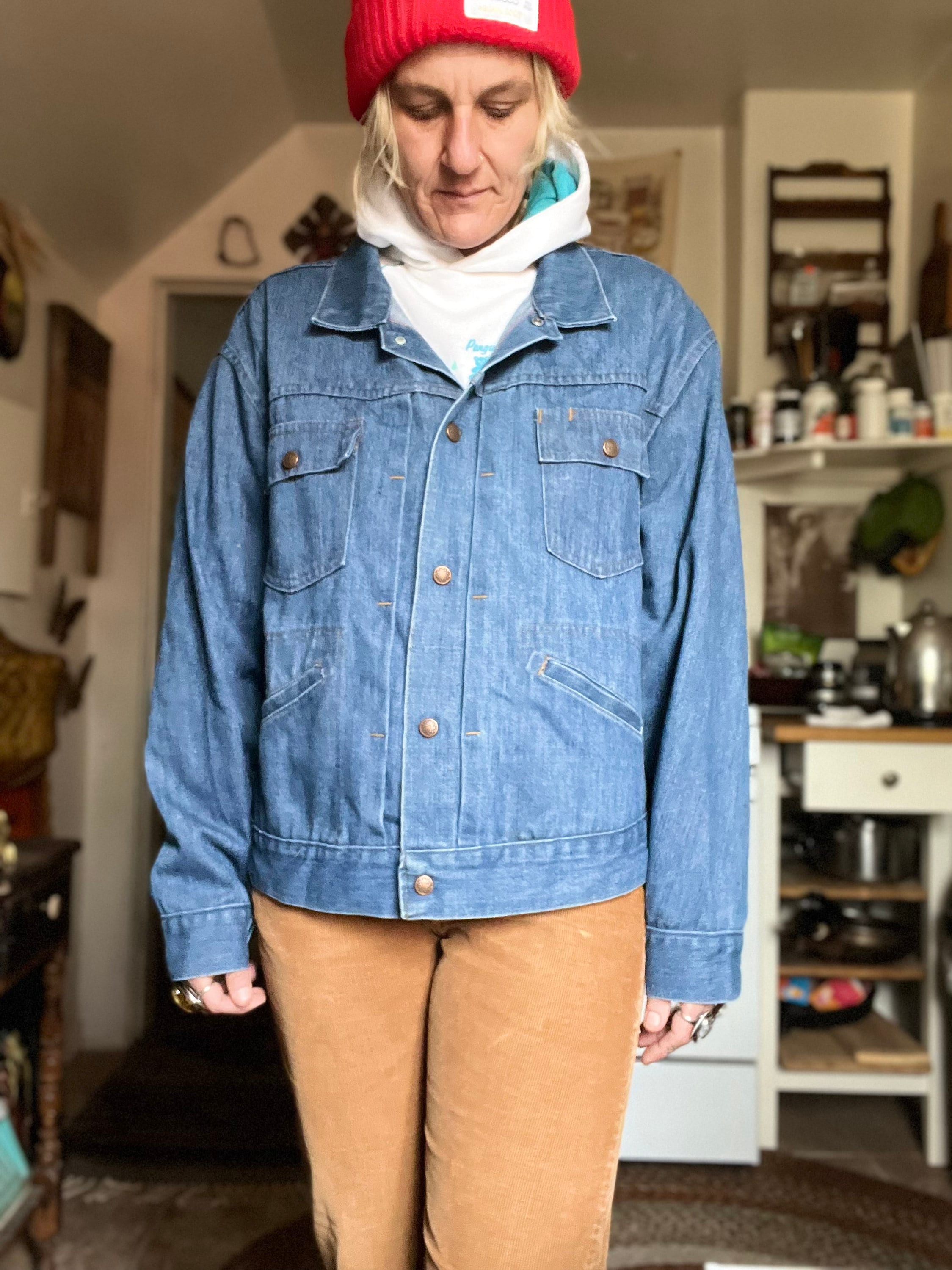 ジャケット・アウター VTG 60s 70s Denim Jacket JC.Penney? Used JCPENNEY 1970's Vintage Retro Denim Trucker Jean Jacket Mens