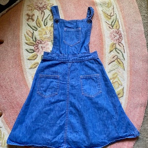 Sears Jr Baazar 1970’s vintage denim jumper dress womens size xxsmall 22 in waist