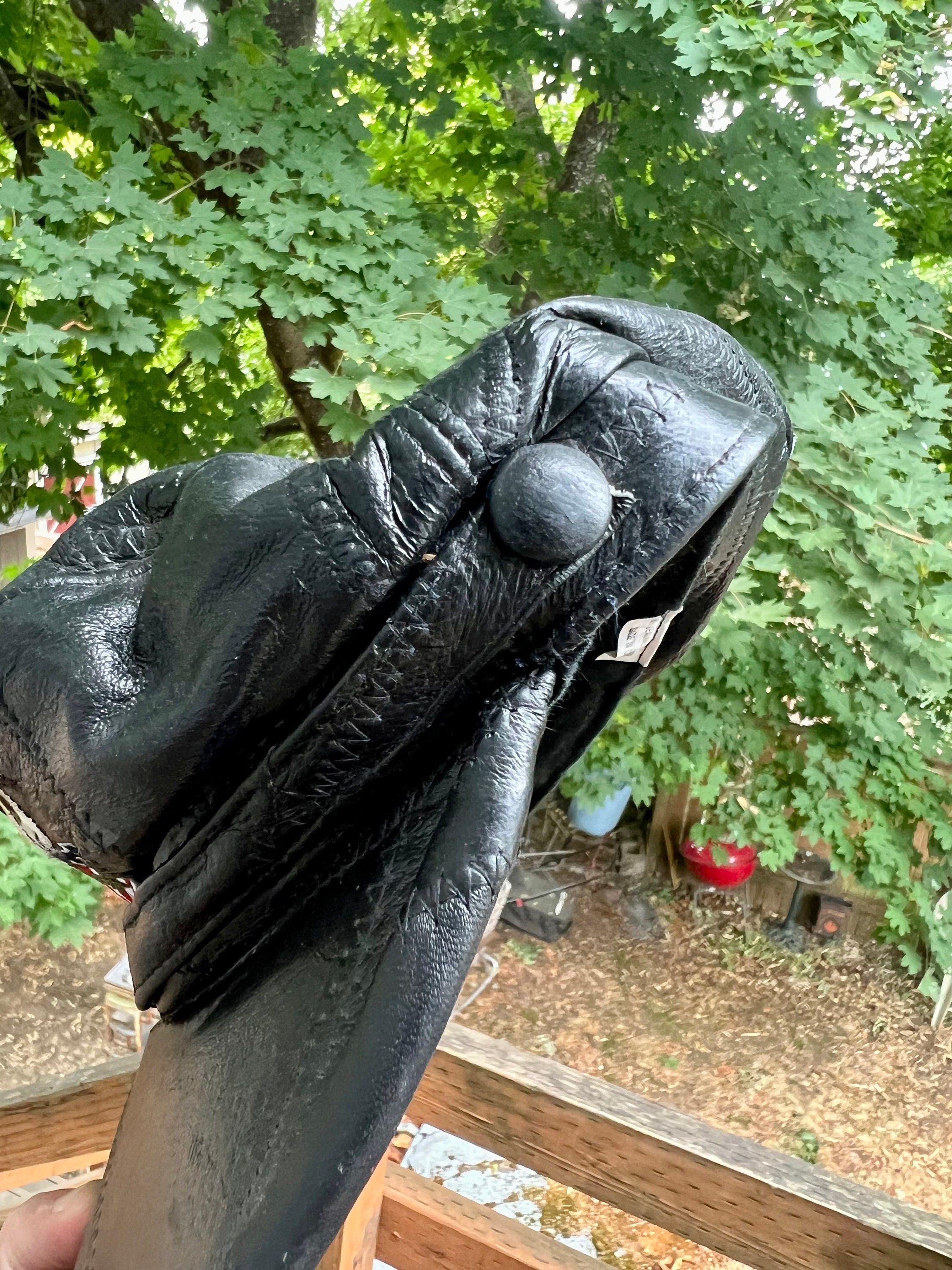Vintage 1990's Black Leather God Bless America Eagle Vintage 1990's Black Leather God Bless America Eagle