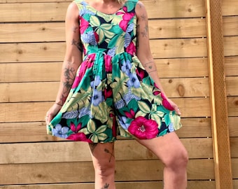 Dani Max 1990’s vintage floral romper women’s size xsmall/small