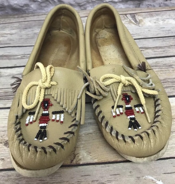 1980's vintage cream thunderbird Minnetonka mocca… - image 2