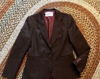 1980’s Levi’s vintage women’s chocolate brown blazer size small/medium petite
