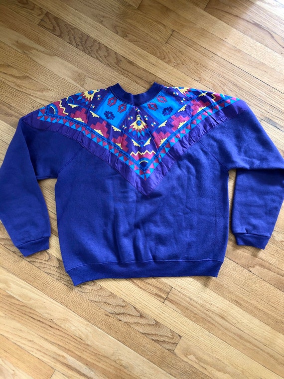 Rad women’s vintage 1990’s Tultex southwestern pr… - image 1