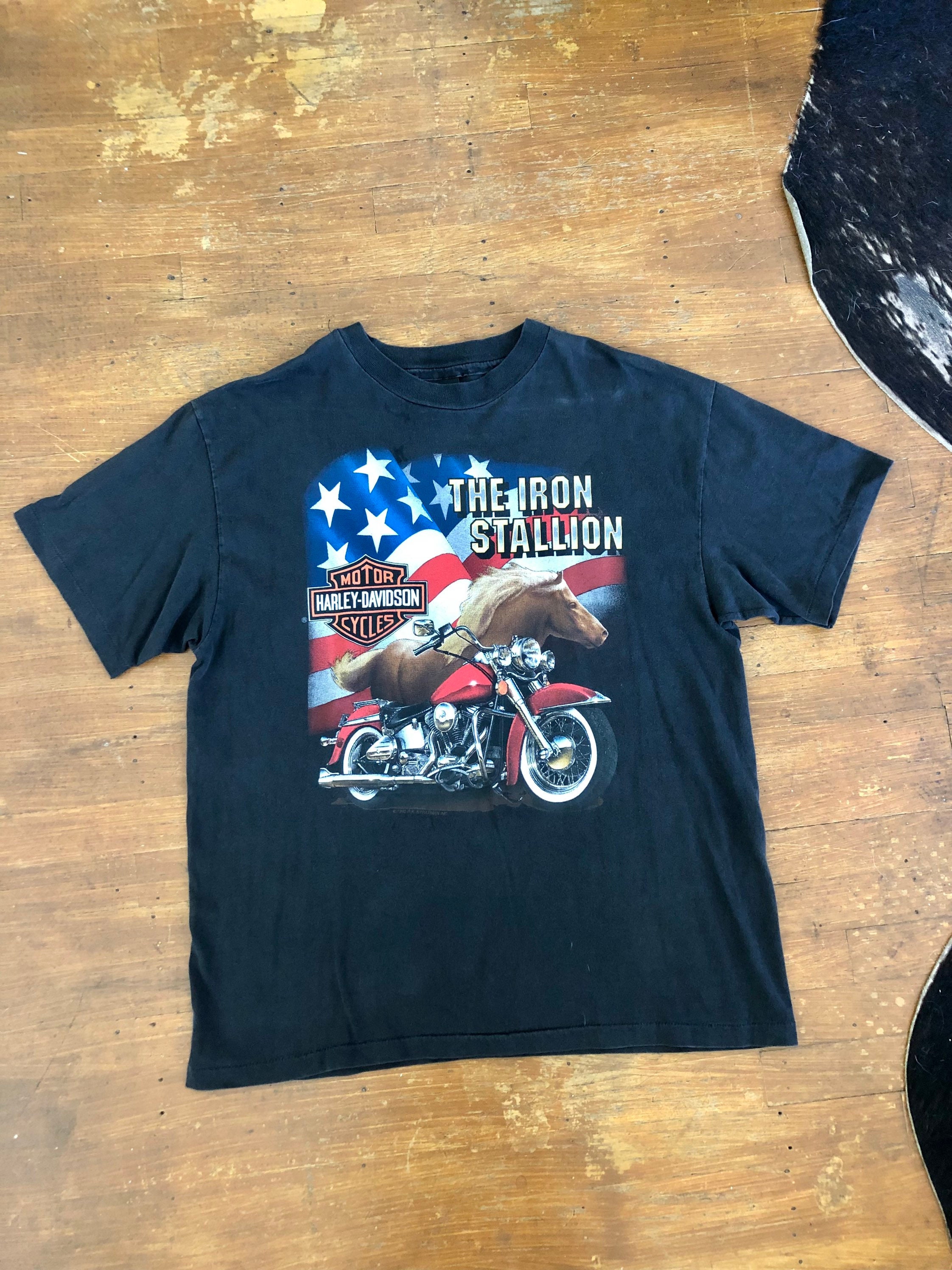 ハーレーダビッドソン 1992 ヴィンテージ バイク バイカー Tシャツ