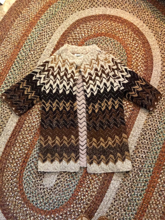 Amazing vintage women’s 1960’s chevron print wool