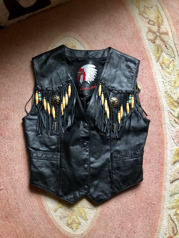 Vintage 80s beaded fringe black blazer largebaggy black blazerbeaded fringe coat