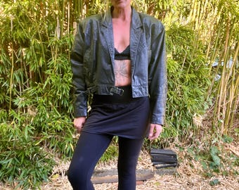 Comint Argentinian 1980’s vintage black leather women’s jacket size small/medium
