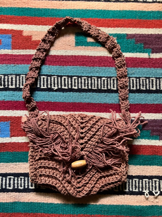 1970’s/80’s vintage macrame purse