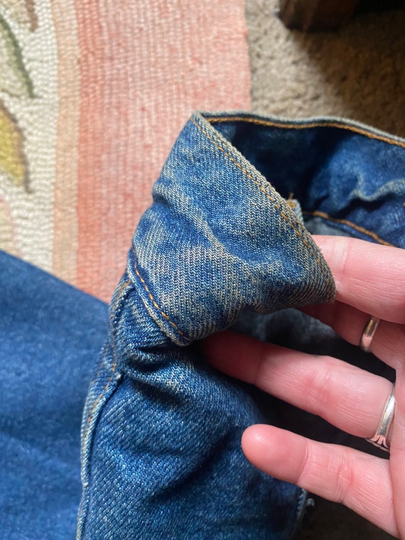 Vintage Blanket lined wool 1980’s Levi’s denim tr… - image 8