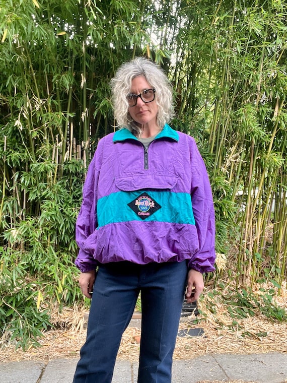 Hard Rock Cafe 1990's vintage pullover windbreaker me… - Gem